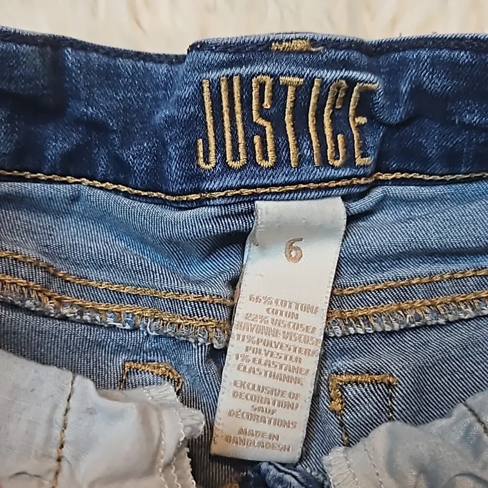 Justice Girls Short Cut Off Jean Shorts